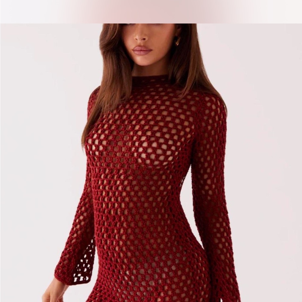 PEPPERMAYO Arianna Crochet Mini Dress